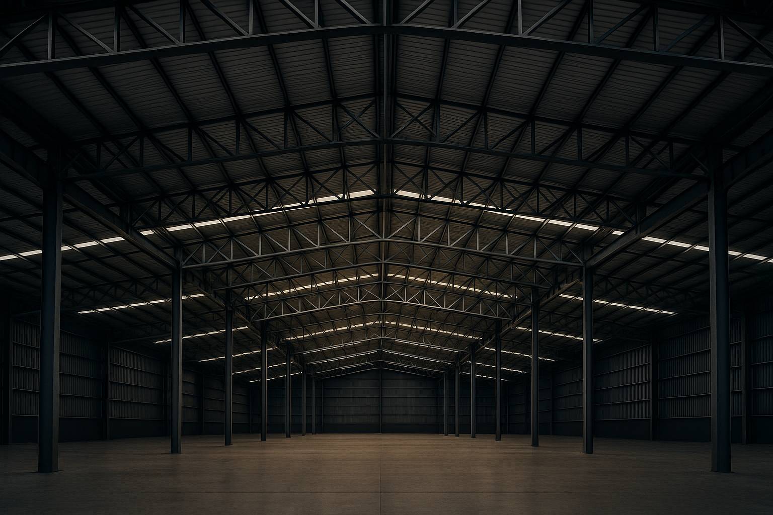 Warehouse roofing and trusses